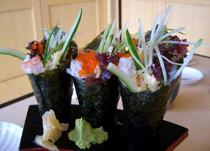 Sushi Recipe For Brown Rice & Shrimp Cones